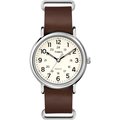 Timex Weekender 40 Slip Thru Leather Strap Watch - Brown T2P495